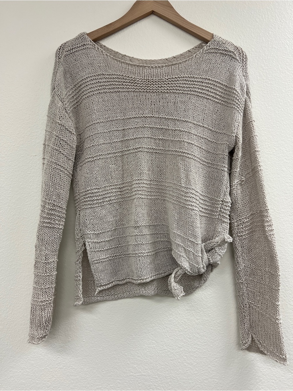 Velvet by Graham & Spencer Fisherman’s Net Knit Cropped Cotton Sweater Sz XS